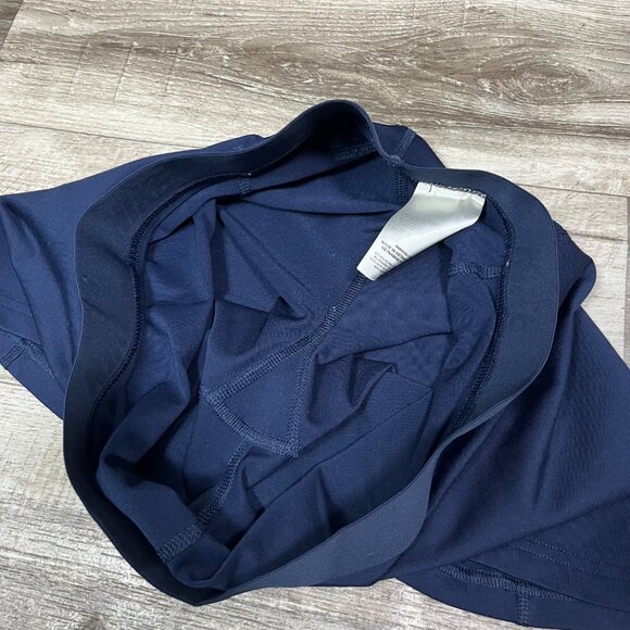 Nike Athletic Dri-Fit Mid Rise Fitted Spandex Shorts Navy Blue Women’s Size M - Picture 6 of 9
